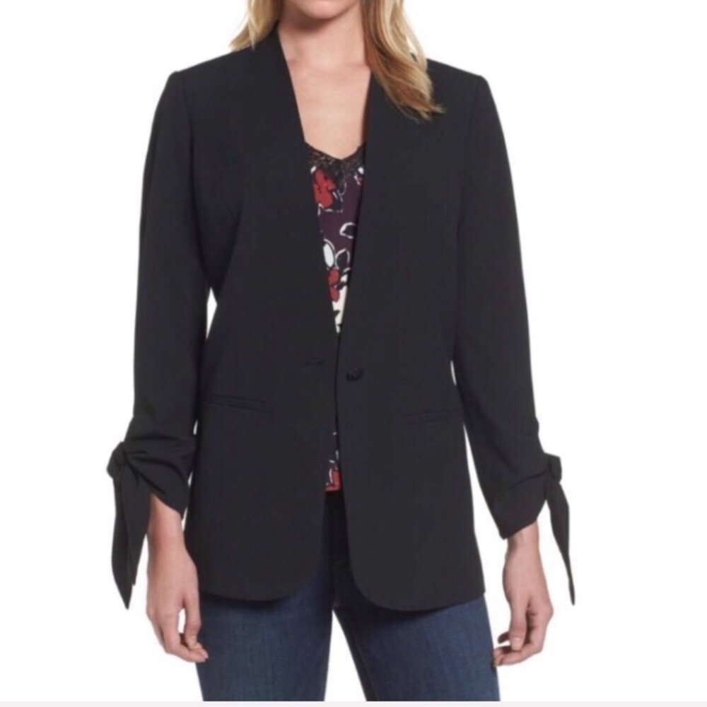 HALOGEN Tie Sleeve Jacket